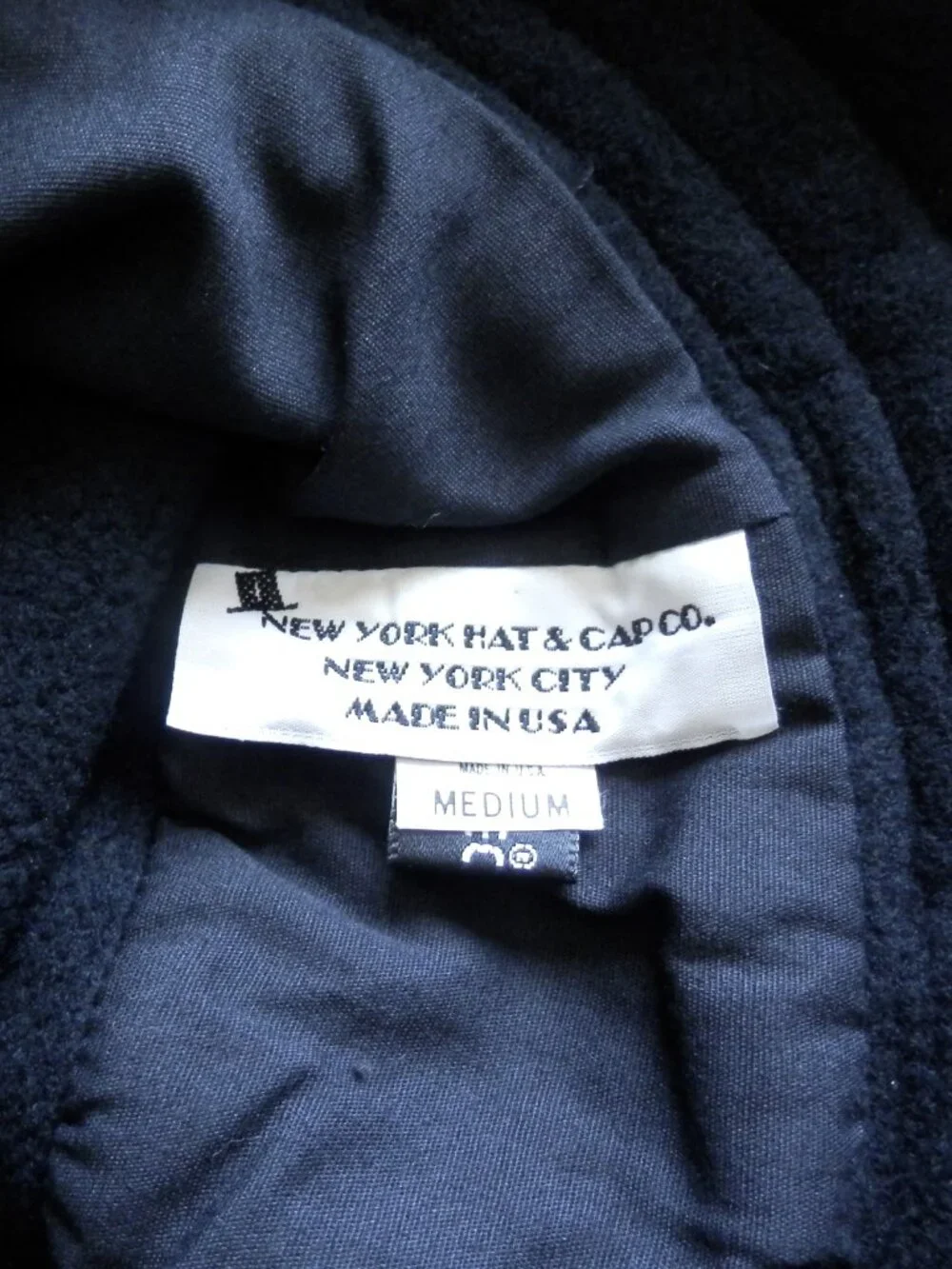 New York Hat & Cap Company Vintage Black Fleece Bucket Hat